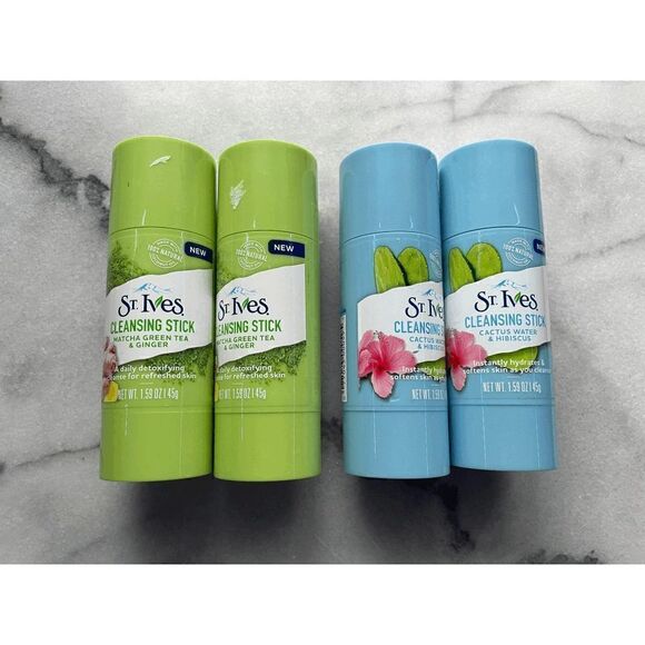 St. Ives Cleansing Stick Matcha Green Tea and Cactus Water Lot of 4 - Picture 1 of 1
